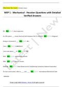 MEP 1 - Mechanical - Houston Questions with Detailed  Verified Answers