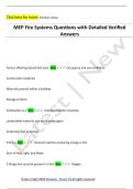 MEP Fire Systems Questions with Detailed Verified  Answers
