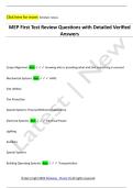 MEP First Test Review Questions with Detailed Verified  Answers 
