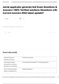 Aerial applicator generals test Exam Questions & Answers &vert; 100&percnt; Verified solutions &vert;Questions with Correct Answers 2025 latest update&excl;&excl;