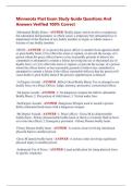 Minnesota Post Exam Study Guide Questions And  Answers Verified 100&percnt; Correct 