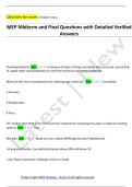 MEP Midterm and Final Questions with Detailed Verified  Answers
