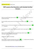 MEP systems final Questions with Detailed Verified  Answers 