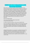 CHEM 101 Ch&period; 5 Questions with Accurate Answers
