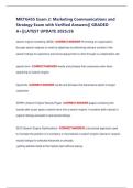MKTG455 Exam 2&colon; Marketing Communications and Strategy Exam with Verified Answers&vert;&vert; GRADED A&plus;&vert;&vert;LATEST UPDATE 2025&sol;26