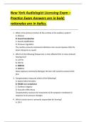 New York Audiologist Licensing Exam &ndash;  Practice Exam Answers are in bold&semi;  rationales are in italics&period; 