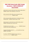 MKC SWE Study Guide &lpar;MKC Knight  donation&rpar;- &vert; WITH COMPLETE  SOLUTIONS