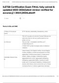 ILETSB Certification Exam FINAL fully solved & updated 2025-2026&lpar;latest version verified for accuracy&rpar; &vert; 20242025Latest&excl;&excl;