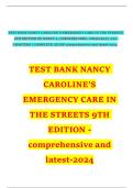 Nancy Caroline&rsquo;s Emergency Care in the Streets &lpar;9TH EDITION&rpar; Test Bank &vert; Complete Guide Chapter 1-53 A&plus; Rated