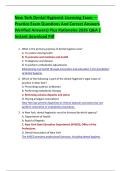 New York Dental Hygienist Licensing Exam &mdash;  Practice Exam Questions And Correct Answers  &lpar;Verified Answers&rpar; Plus Rationales 2026 Q&A &vert;  Instant download Pdf