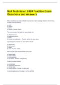 Nail Technician 2020 Practice Exam Questions and Answers 
