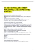 CEOE OSAT PRACTICE TEST QUESTIONS AND ANSWERS ALL CORRECT 