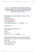 WGU C173 SCRIPTING AND PROGRAMMING OA EXAM 2025-2026 ACTUAL REAL EXAM QUESTIONS AND ANSWERS WITH A PRACTICE EXAM TEST BANK AND STUDY GUIDE 