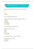 WGU C173 Pre-Assessment Practice Questions with Verified Solutions