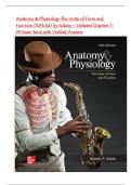 Test Bank for Anatomy & Physiology&colon; The Unity of Form and Function 10th Edition by Saladin Chapter 1-29 Complete Guide