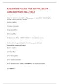 Randomized Practice Final TCFP FF2 EXAM WITH COMPLETE SOLUTIONS
