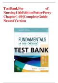 Fundamentals of Nursing 11th Edition Potter Perry Test Bank &vert; Chapters 1-50