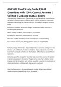 ANP 652 Final Study Guide EXAM Questions with 100&percnt; Correct Answers &vert; Verified &vert; Updated &lpar;Actual Exam&rpar;