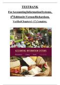 Accounting Information Systems by Vernon Richardson &lpar;4th Edition&rpar;TEST BANK