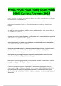 HVAC NATE Heat Pump Exam With 100&percnt; Correct Answers 2025