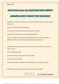 CNA Written Exam ALL QUESTIONS AND CORRECT ANSWERS LATEST UPDATE THIS YEAR NEW&excl;&excl;&period;