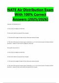 NATE Air Distribution Exam With 100&percnt; Correct Answers &lpar;2025&sol;2026&rpar;