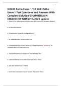 NR283 Patho Exam 1&sol;NR 283&colon; Patho Exam 1 Test Questions and Answers With Complete Solution-CHAMBERLAIN COLLEGE OF NURSING&sol;2025 update