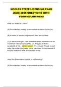 MCOLES STATE LICENSING EXAM  2025&sol; 2026 QUESTIONS WITH  VERIFIED ANSWERS 