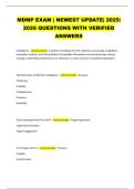 MDMP EXAM &vert; NEWEST UPDATE&vert; 2025&sol;  2026 QUESTIONS WITH VERIFIED  ANSWERS