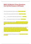 BIOD 152 Module 2 Exam Questions And Verified Answers &vert;&vert;100&percnt;pass