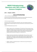 NR283 Pathophysiology Questions with 100&percnt; Verified Answers Complete
