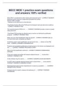 BECC MOD 1 Practice Exam Questions & Answers 2025 &vert; 100&percnt; Verified