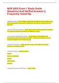 NUR 3825 Exam 1 Study Guide Questions And Verified Answers &vert;&vert; Frequently Tested Qs