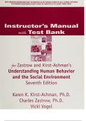 Instructor's Manual with Test Bank to Accompany Understanding Human Behavior and the Social Environment&comma; 7th Edition