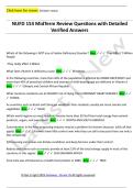 NUFD 153 MidTerm Review Questions with Detailed  Verified Answers
