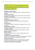DAWIA FAC-C Certification Exam Preparation Guide Questions and Answers 2025 A&plus;&period;