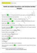 NUFD 153 EXAM 2 Questions with Detailed Verified  Answers