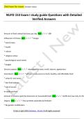 NUFD 153 Exam I study guide Questions with Detailed  Verified Answers