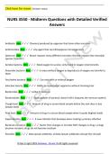 NURS 3550 - Midterm Questions with Detailed Verified  Answers