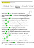 NURS 3550 - Week 5 Questions with Detailed Verified  Answers 