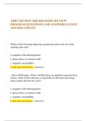  ARRT REVIEW MRI REGISTRY REVIEW PROGRAM QUESTIONS AND ANSWERS LATEST 2025-2026 UPDATE 