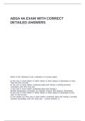 ABSA 4A EXAM WITH CORRECT DETAILED ANSWERS