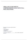 ABSA 4th Class Part B - Comprehensive Exam 3 with full pack solutions