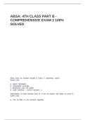 ABSA 4th Class Part B - Comprehensive Exam 2 100- solved