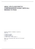 ABSA 4th Class Part B - Comprehensive Exam 1 with all needed to pass&period;