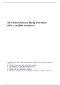 4B ABSA Ultimate Study Set exam with complete solutions