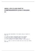ABSA 4th Class Part B - Comprehensive Exam 4 graded A&plus;