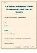 BUAL 2650 Gupta FINAL Exam QUESTIONS AND CORRECT ANSWERS LATEST UPDATE THIS YEAR NEW&excl;&excl;