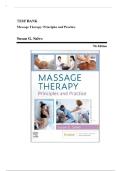 TEST BANK - MASSAGE THERAPY-PRINCIPLES AND PRACTICE&comma; 7TH EDITION &lpar;SALVO&comma; 2023&rpar;&comma; CHAPTER 1-30 &vert; ALL CHAPTERS