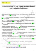 S-95 SUPERVISION OF FIRE ALARM SYSTEMS Questions  with Detailed Verified Answers 